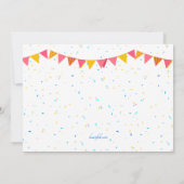 Een jaar oud verjaardagsfeestje kaart (Achterkant)