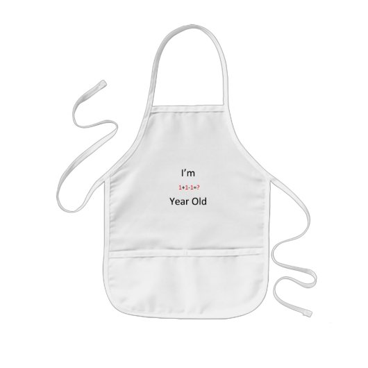 een jaar oude baby bib kinder schort (Voorkant)