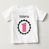 Een jaar oude Baby Girl Verjaardag Gift T-shirt V0 (Voorkant)