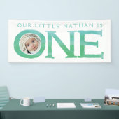 Een jaar oude foto van de eerste verjaardag van de spandoek (Beurs)