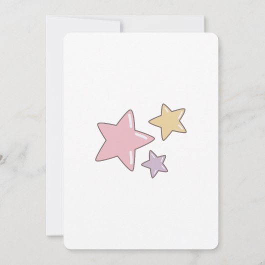 Een jaar oude verjaardag roze ontwerp uitnodiging (Achterkant)