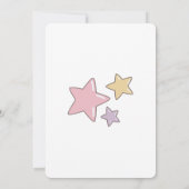 Een jaar oude verjaardag roze ontwerp uitnodiging (Achterkant)