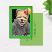 Een jaar oude verjaardagsfotokaarten visitekaartjes (Bureau)