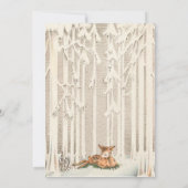 Een Jaar Oude Winter Woodland Deer Invites Kaart (Achterkant)