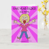 Een Jaar Ouder Kaart (Gele Bloem)