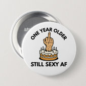 Een jaar ouder ronde button 7,6 cm (Voorkant /achterkant)