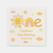 Een jaar rond de zon verjaardagsfeestje meisje servet (Voorkant)