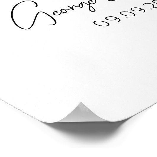 Een jaar samen bruiloft Jubileum 5 Foto Poster (Hoek)