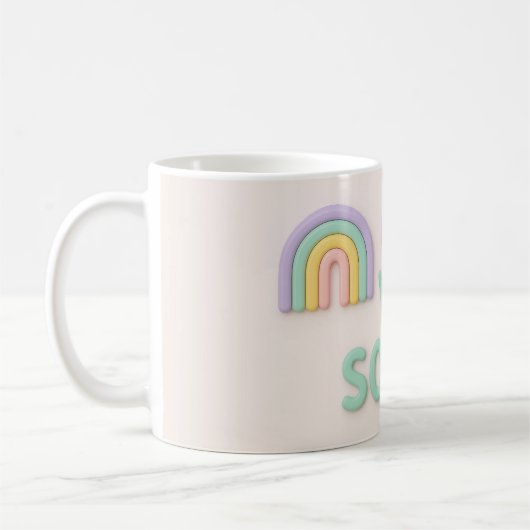 Een jaar Sober nuchterheid geschenk LGBT regenboog Koffiemok (Links)