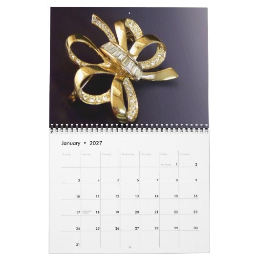 Een jaar van de juwelenkalender kalender (Jan 2027)
