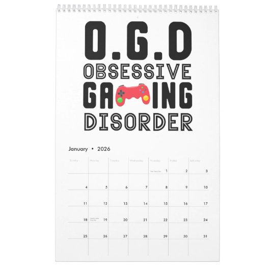 Een jaar van gamer inspiratie kalender (Jan 2026)