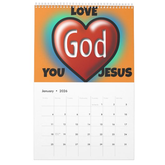 Een jaar van genade en zegeningen Kalender (Jan 2026)