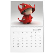 Een jaar van heerlijke en Schattige draken Kalender (Jan 2026)