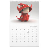 Een jaar van heerlijke en Schattige draken Kalender (Jan 2026)