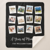 Een jaar van herinneringen Familie Maandelijkse Fo Sherpa Deken (Voorkant)