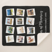 Een jaar van herinneringen Familie Maandelijkse Fo Sherpa Deken (Voorkant (horizontaal))