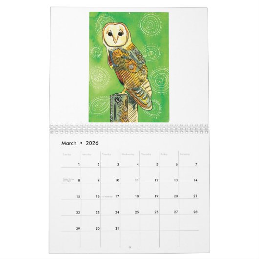 Een jaar van het leven - 2020 geïllustreerd uurroo kalender (Mar 2026)