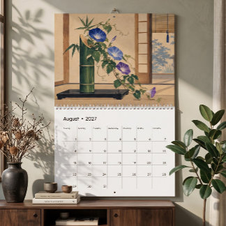 Een jaar van Ikebana-illustratie Kalender