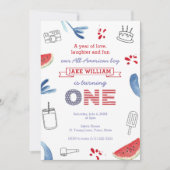 Een jaar van liefdeslasteraar en Fun All-American Kaart (Voorkant)