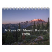 Een jaar van Mount Rainier 2026 Muur Kalender (Hoes)