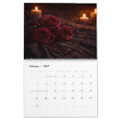 Een jaar van nachtbloei-kalender kalender (Feb 2027)