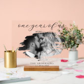 Een jaar van ons eerste bruiloft Jubileum Acryl Bord (Huwelijk)