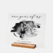 Een jaar van ons eerste bruiloft Jubileum Acryl Bord (Hoek)