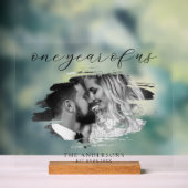 Een jaar van ons eerste bruiloft Jubileum Acryl Bord (Neutraal)