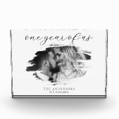 Een jaar van ons eerste bruiloft Jubileum Fotoblokken (Voorkant)