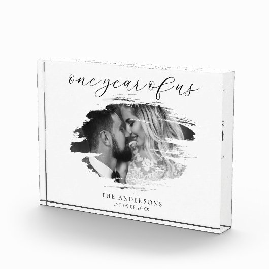 Een jaar van ons eerste bruiloft Jubileum Fotoblokken (Rechts)