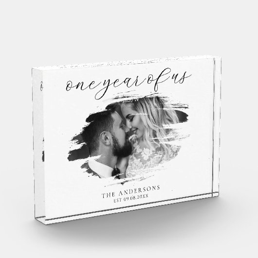 Een jaar van ons eerste bruiloft Jubileum Fotoblokken (Links)