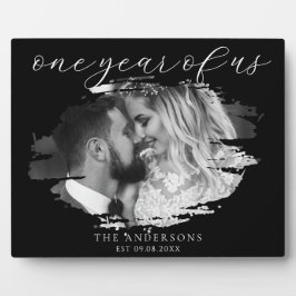 Een jaar van ons eerste bruiloft Jubileum Fotoplaat