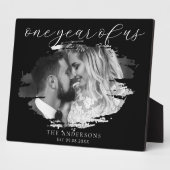 Een jaar van ons eerste bruiloft Jubileum Fotoplaat (Zijkant)