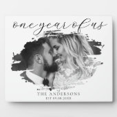 Eén jaar van ons eerste huwelijksjubileum fotoplaat (Voorkant)