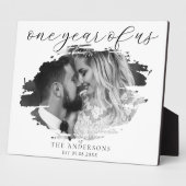 Eén jaar van ons eerste huwelijksjubileum fotoplaat (Zijkant)