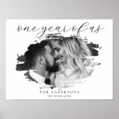 Eén jaar van ons gepersonaliseerde huwelijksjubile poster (Voorkant)