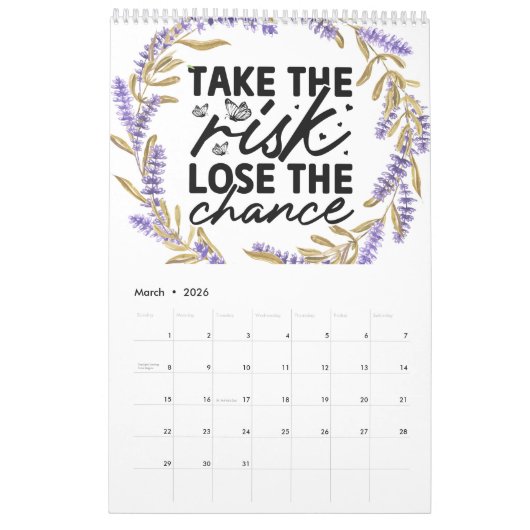 Een jaar van positieve vibes kalender (Mar 2026)