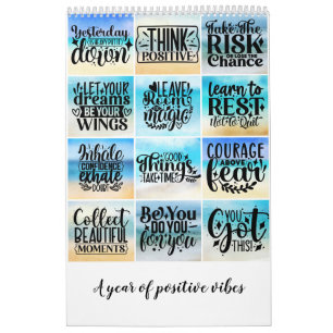 Een jaar van positieve vibes kalender