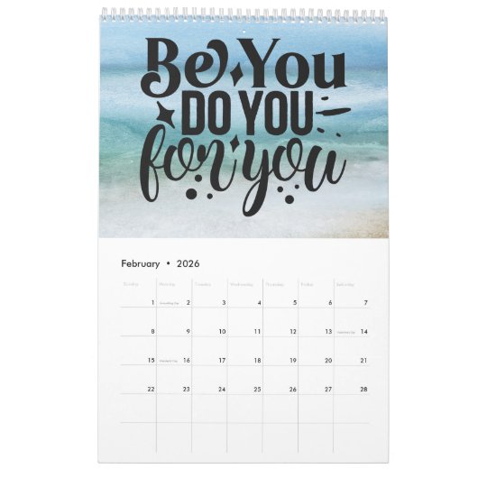 Een jaar van positieve vibes kalender (Feb 2026)