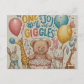 Een jaar van vreugde en giechelen briefkaart (Achterkant)