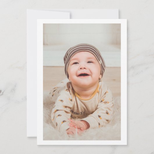 Een jaar vandaag Eerste verjaardag | Uitnodiging (Achterkant)