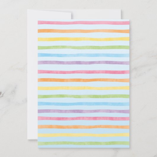 Een jaar vol kleuren | Regenboogeerste verjaardag Kaart (Achterkant)