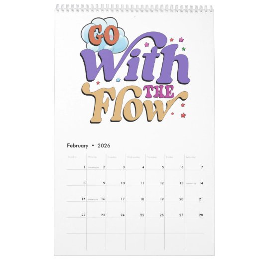 Een jaar vol kleurrijke inspiratie kalender (Feb 2026)