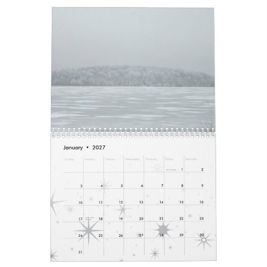 Een jaar voor de kalender van het meer van 2013 (Jan 2027)