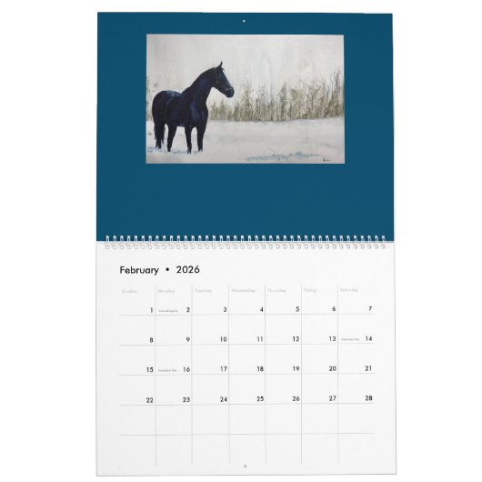 Een jaar waterverf schilderijen van Steven A. Givl Kalender (Feb 2026)