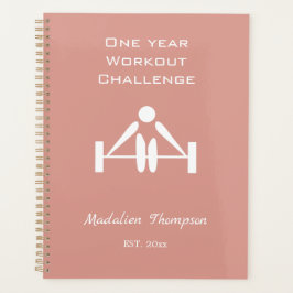 Eén jaar werkuitzettaak aangepast gewicht roze chi planner