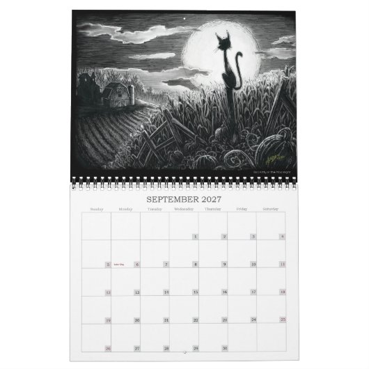 Een jaarkalender voor Boo-Katten Kalender (Sep 2027)