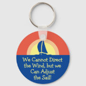 Een jacht met zonneschijn sleutelhanger (Voorkant)