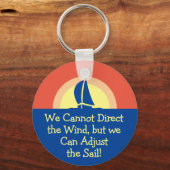 Een jacht met zonneschijn sleutelhanger (Voorkant)