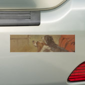 Een jachthond en een Bearded Collie (Twee honden) Bumpersticker (Op auto)
